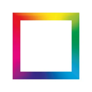 Colorful rainbow gradient square frame Stock Illustration