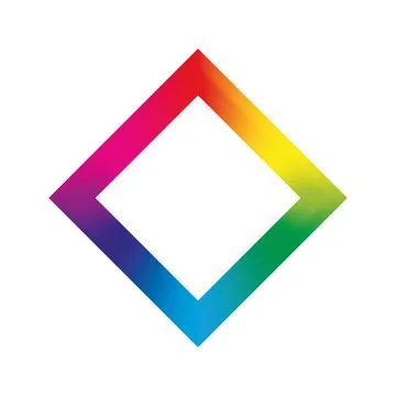 Colorful rainbow gradient square frame 스톡 일러스트