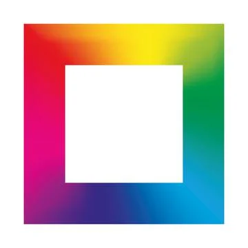 Colorful rainbow gradient square frame 스톡 일러스트