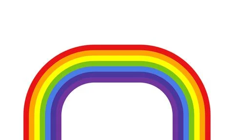 Colorful rainbow layered abstract frames and wavy line shapes collection Stock Illustration