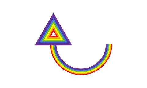Colorful rainbow layered abstract frames and wavy line shapes collection Stock Illustration