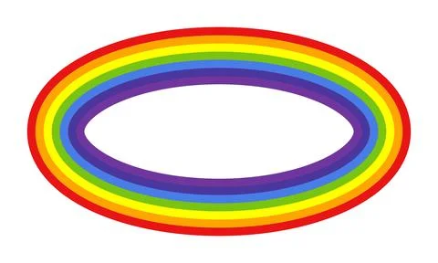 Colorful rainbow layered abstract frames and wavy line shapes collection Stock Illustration