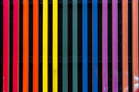 A colorful rainbow pattern is displayed on a black background Stock Photos