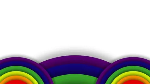 Colorful Rainbow Pattern with Vibrant Curves and Bright Shades. Illustrazione stock