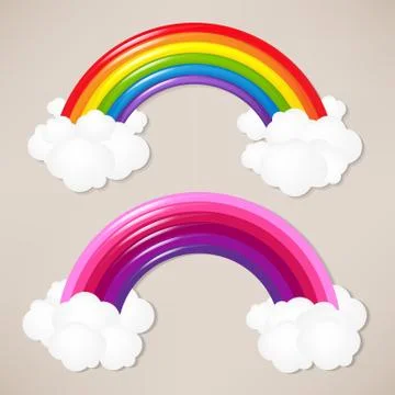Colorful Rainbow Set Stock Illustration