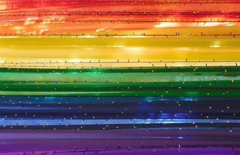 Colorful Rainbow Striped Background. Creative backdrop or LGBT Pride Stock Illustration