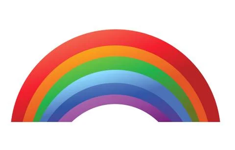 Colorful Rainbow template isolated on white background Stock Illustration