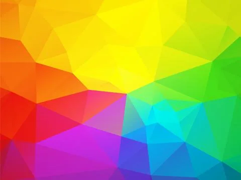 Colorful rainbow triangular background Stock Illustration