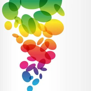 Colorful rainbow vector background with text Stock Illustration