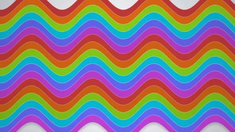 Colorful Rainbow Wave Motion Abstract Background for Creative Design Projects 動画素材 342525663