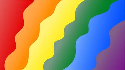 Colorful Rainbow wave vector background,copy space,banner and wallpaper,LGBT Stock Illustration
