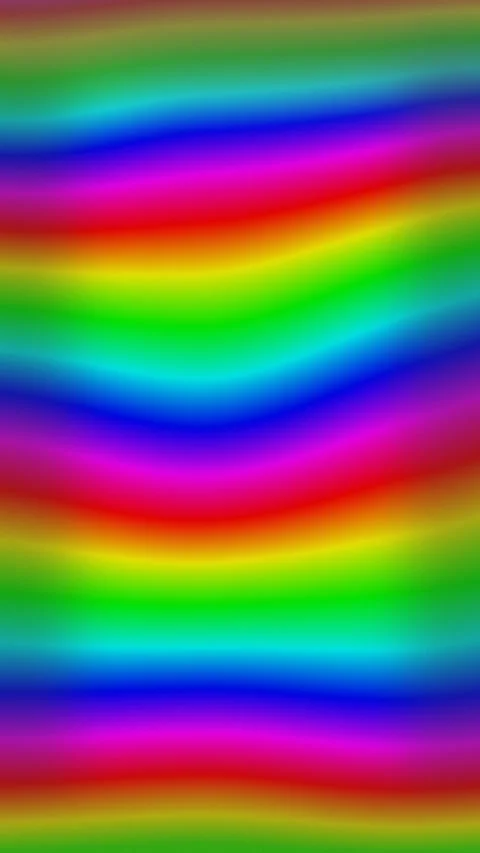 Colorful rainbow waves in motion. 2d animation 動画素材 345875434