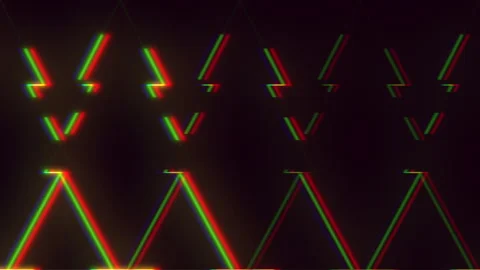 Colorful rainbow zigzag pattern Vídeo Stock 300782250