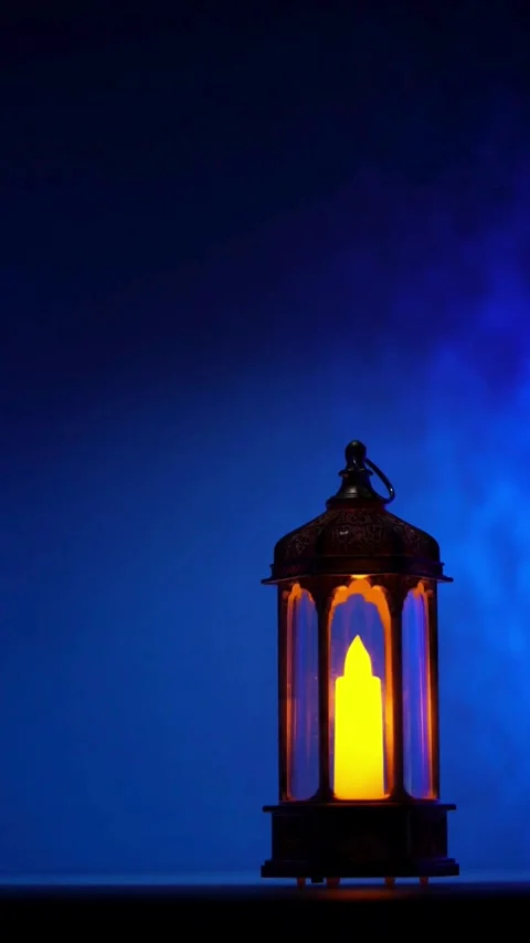 Colorful Ramadan Lantern Eid Lamp Light Spices Ingredient Video stock 331762764