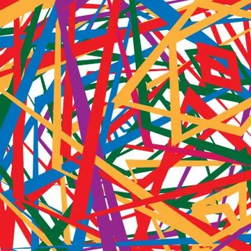 Colorful random edgy pattern. Random overlapping shapes forming rough texture 库存插图