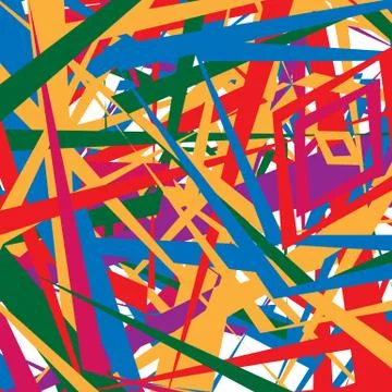 Colorful random edgy pattern. Random overlapping shapes forming rough texture Illustrazione stock