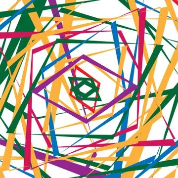 Colorful random edgy pattern. Random overlapping shapes forming rough texture 库存插图