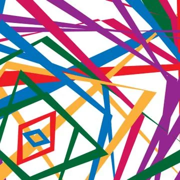 Colorful random edgy pattern. Random overlapping shapes forming rough texture 스톡 일러스트