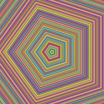 Colorful randomly placed concentric regular pentagons with five sides creat.. 스톡 사진