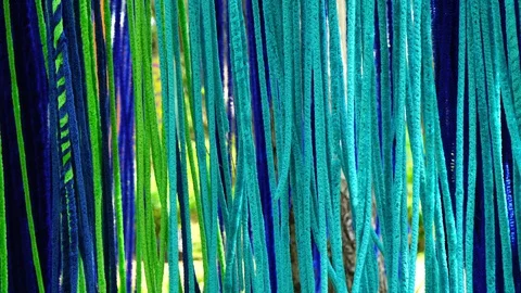 Colorful of Raw silk thread for background Stock Footage 128411979