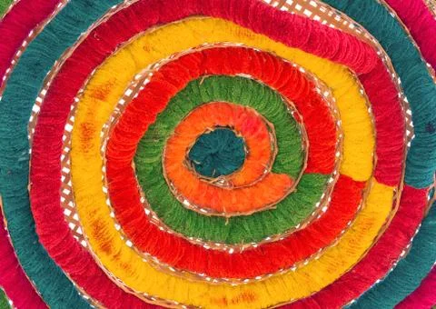 Colorful of Raw silk thread for background. Stock Photos