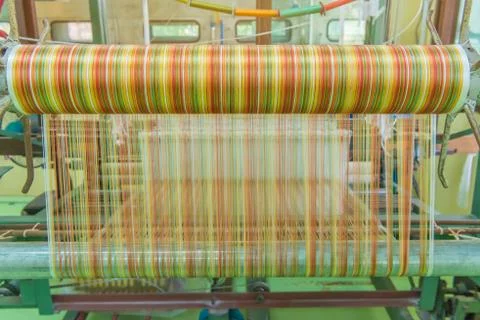 Colorful of Raw silk thread for background Stock Photos