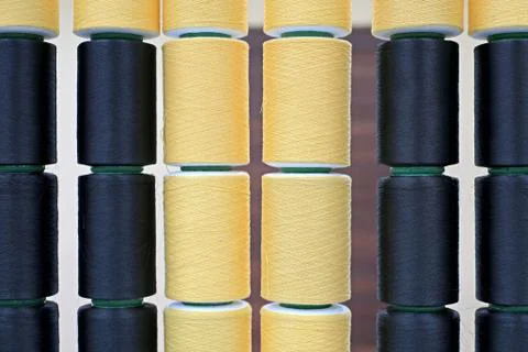 Colorful raw silk thread Stock Photos