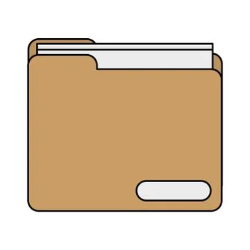 Colorful realistic image documents folder Stockillustratie