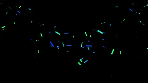 Colorful rectangle confetti animation bursting from top left and top right. Stock Footage 336220250