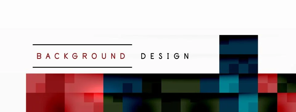 Colorful rectangle pattern with background design text Illustrazione stock