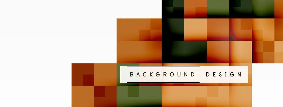 Colorful rectangle pattern on white with orange and amber squares 스톡 일러스트