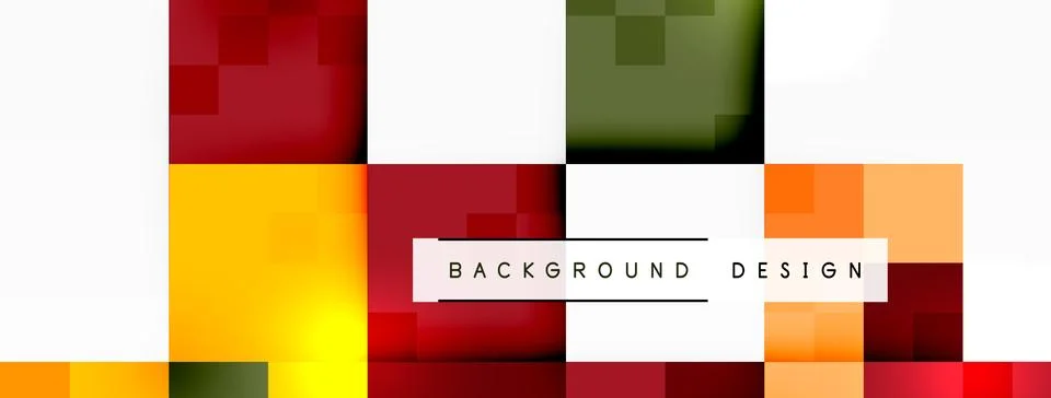 Colorful rectangles in different tints and shades on a white background Stock Illustration