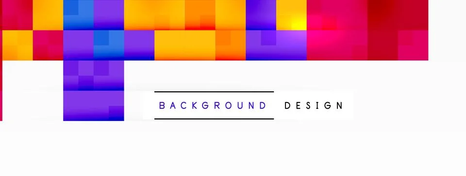 Colorful rectangles in various tints and shades on white background Illustrazione stock