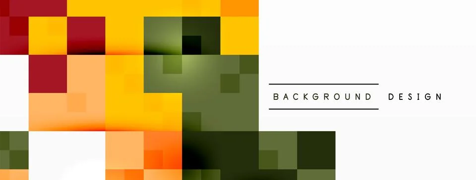 Colorful rectangles on white background create a vibrant pattern Stock Illustration