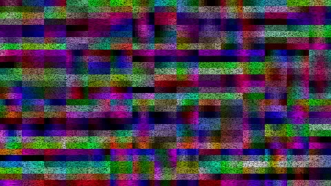 Colorful Rectangular Fractal Noise Effect with Texture 스톡 동영상 152805691