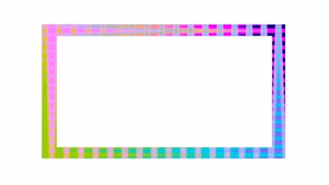 Colorful rectangular frames are very beautiful for your project photo or video Stock Footage 131807719