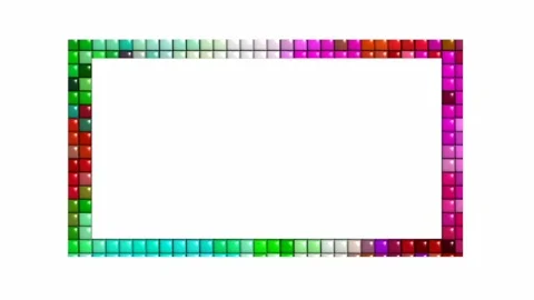 Colorful rectangular frames are very beautiful for your project photo or video Stock Footage 131807739