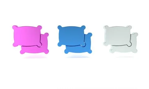 Colorful Rectangular pillow icon isolated on white background. Cushion sign.. Ilustração Stock