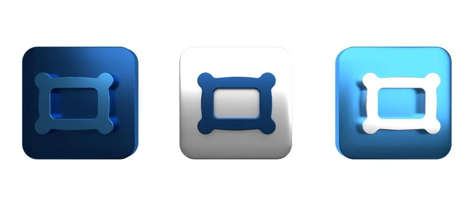 Colorful Rectangular pillow icon isolated on white background. Cushion sign.. Stock Illustration