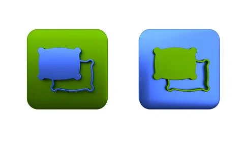 Colorful Rectangular pillow icon isolated on white background. Cushion sign.. Stock Illustration