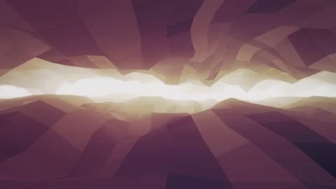 Colorful red gradient minimal landscape low poly surface. 3d abstract vj loop 스톡 동영상 196167788