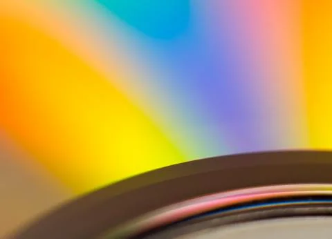 Colorful reflection on a CD Stock Photos