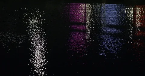 Colorful reflection on the water Stock Footage 96052369