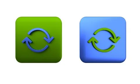Colorful Refresh icon isolated on white background. Reload symbol. Rotation.. Stock Illustration