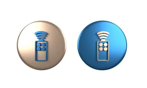 Colorful Remote control for the camera icon isolated on white background. A.. Stock Illustration