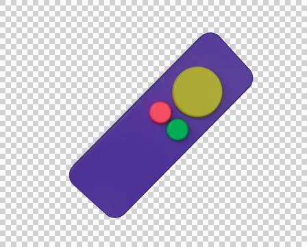 Colorful Remote control icon 3d illustration, minimal 3d render illustration Ilustración de archivo