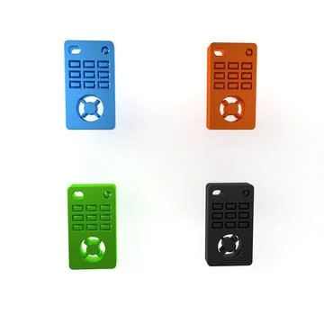 Colorful Remote control icon isolated on white background. Minimalism conce.. Illustrazione stock