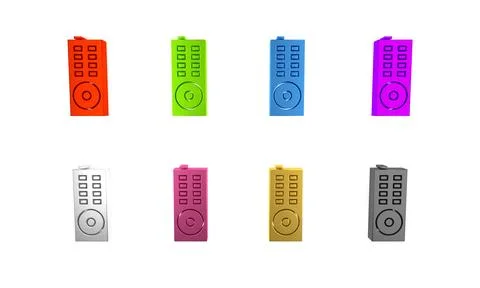 Colorful Remote control icon isolated on white background. Minimalism conce.. Stock Illustration