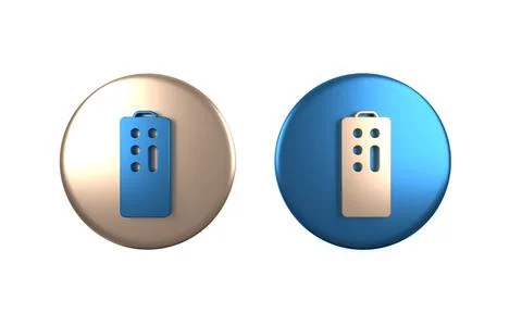Colorful Remote control icon isolated on white background. Circle button. 3.. Stock Illustration