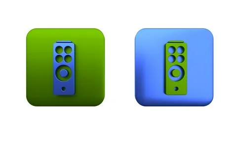 Colorful Remote control icon isolated on white background. Square button. 3.. Illustrazione stock